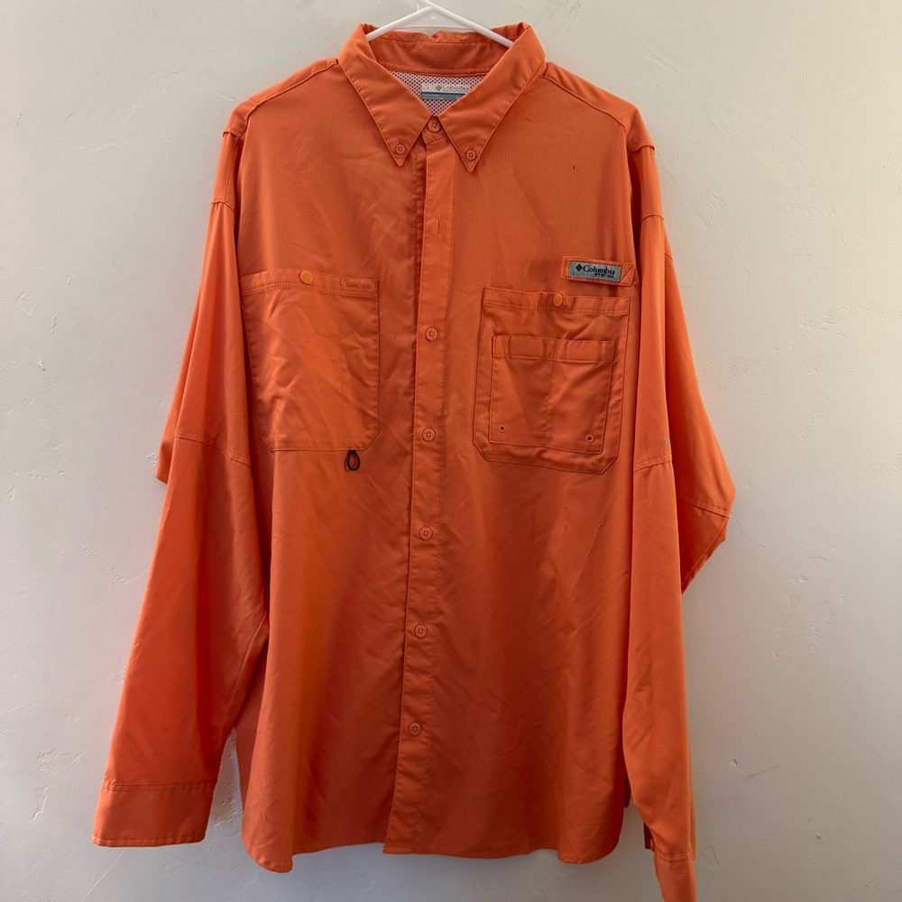 Columbia Vibrant Orange Shirt